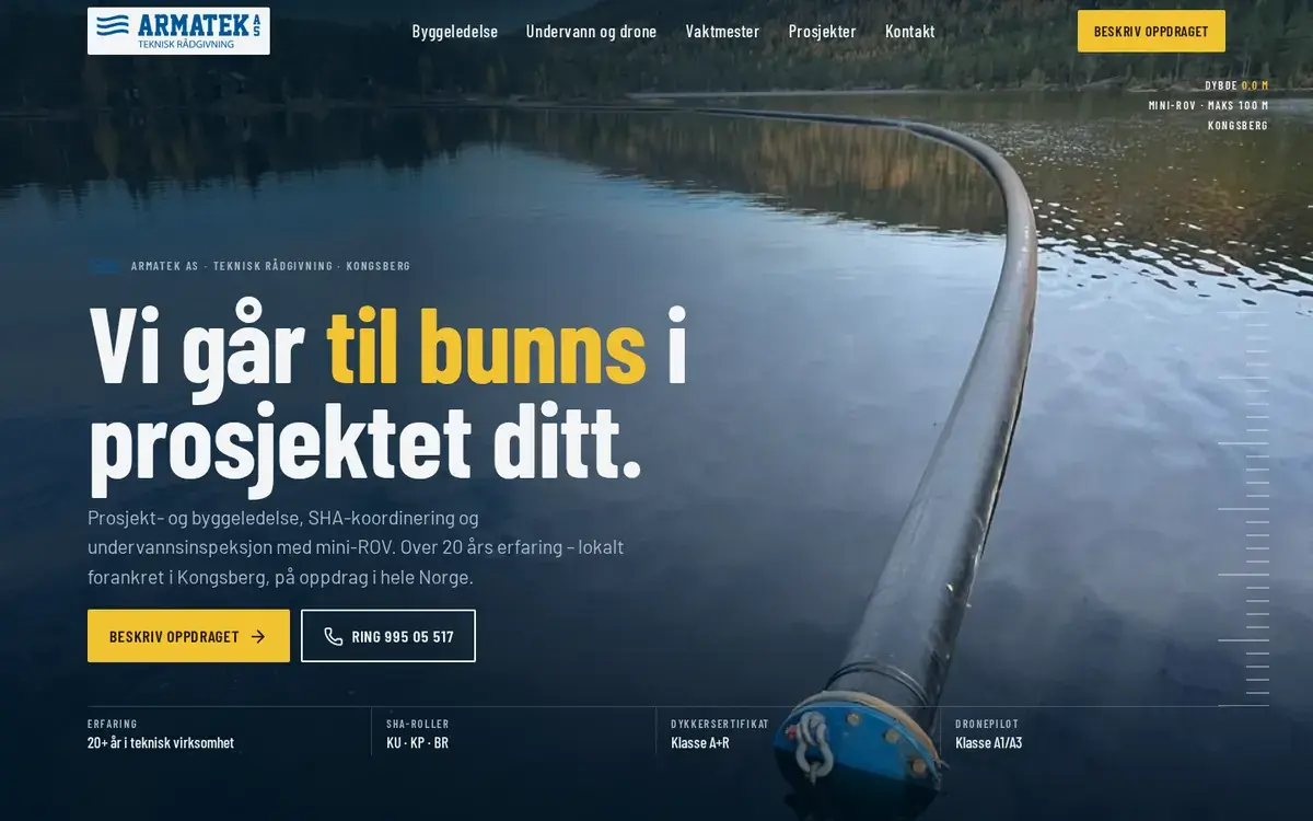 Skjermbilde av forsiden i alternativ 2